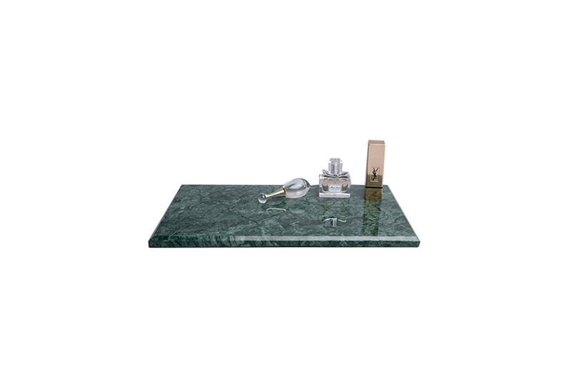  Custom Large Luxury Rectangle Green Marble Stone Serving Tray